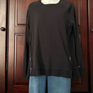 Black Sweatshirt w/ Adjustable Zipper